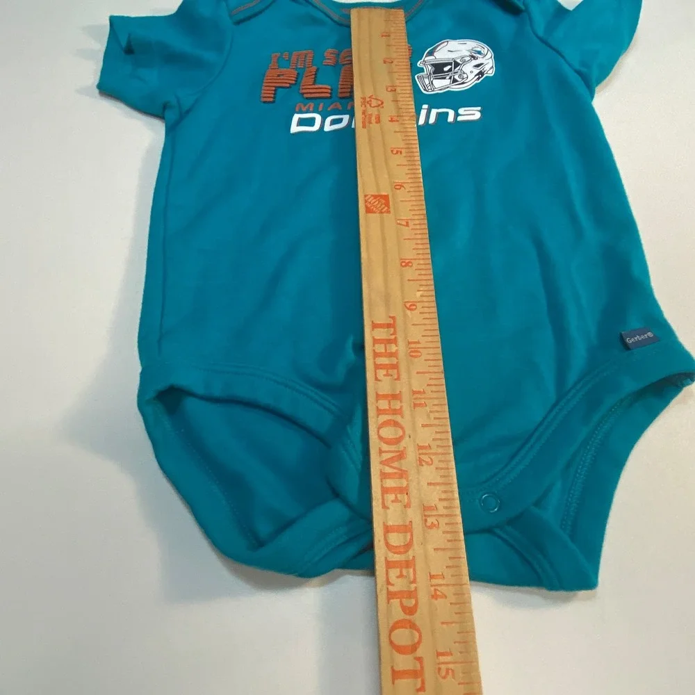 Miami Dolphins NFL Gerber Baby Bodysuit 6-12 Months Football One-Piece Turquoise